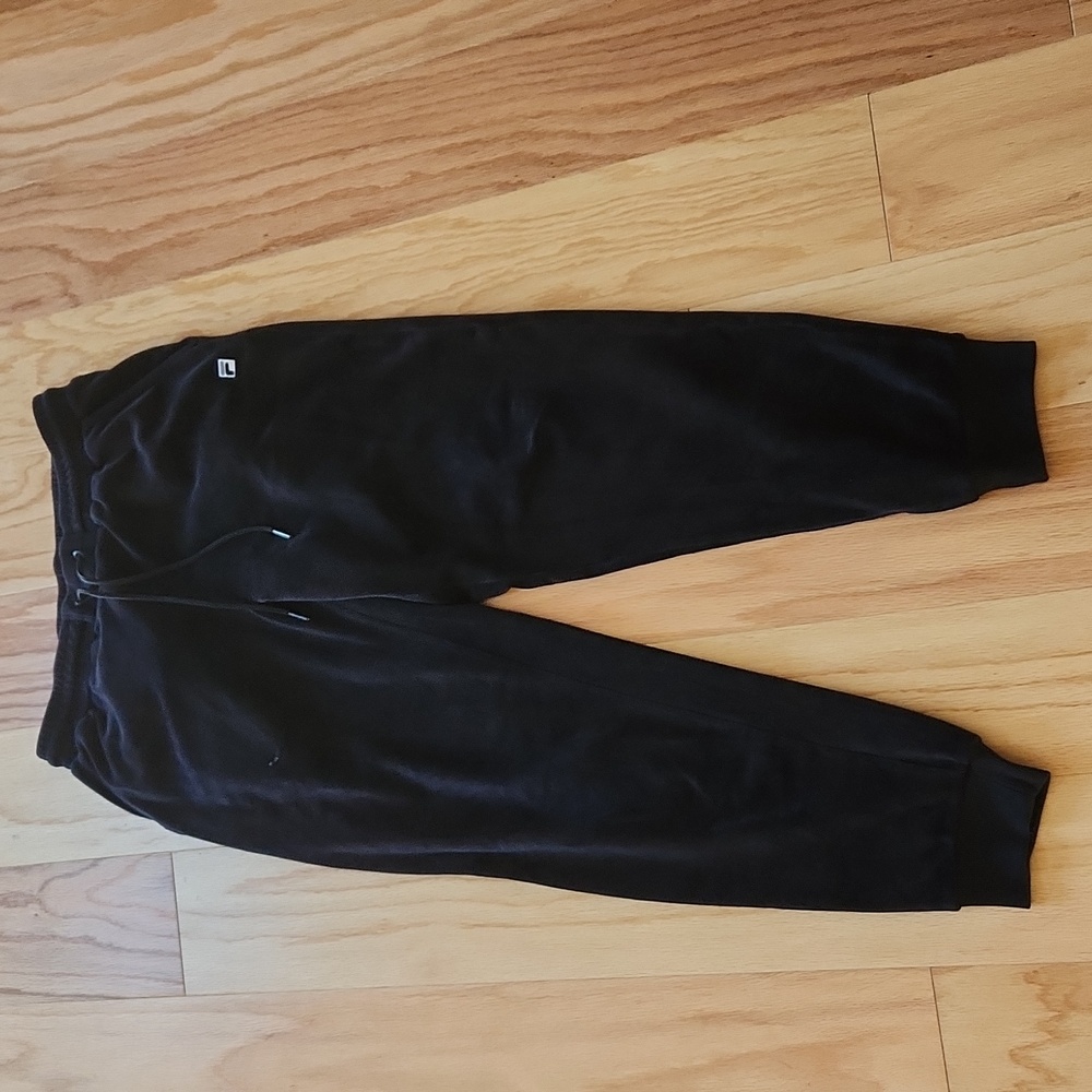 FILA fleece athletic cozy jogger pants Black Medium